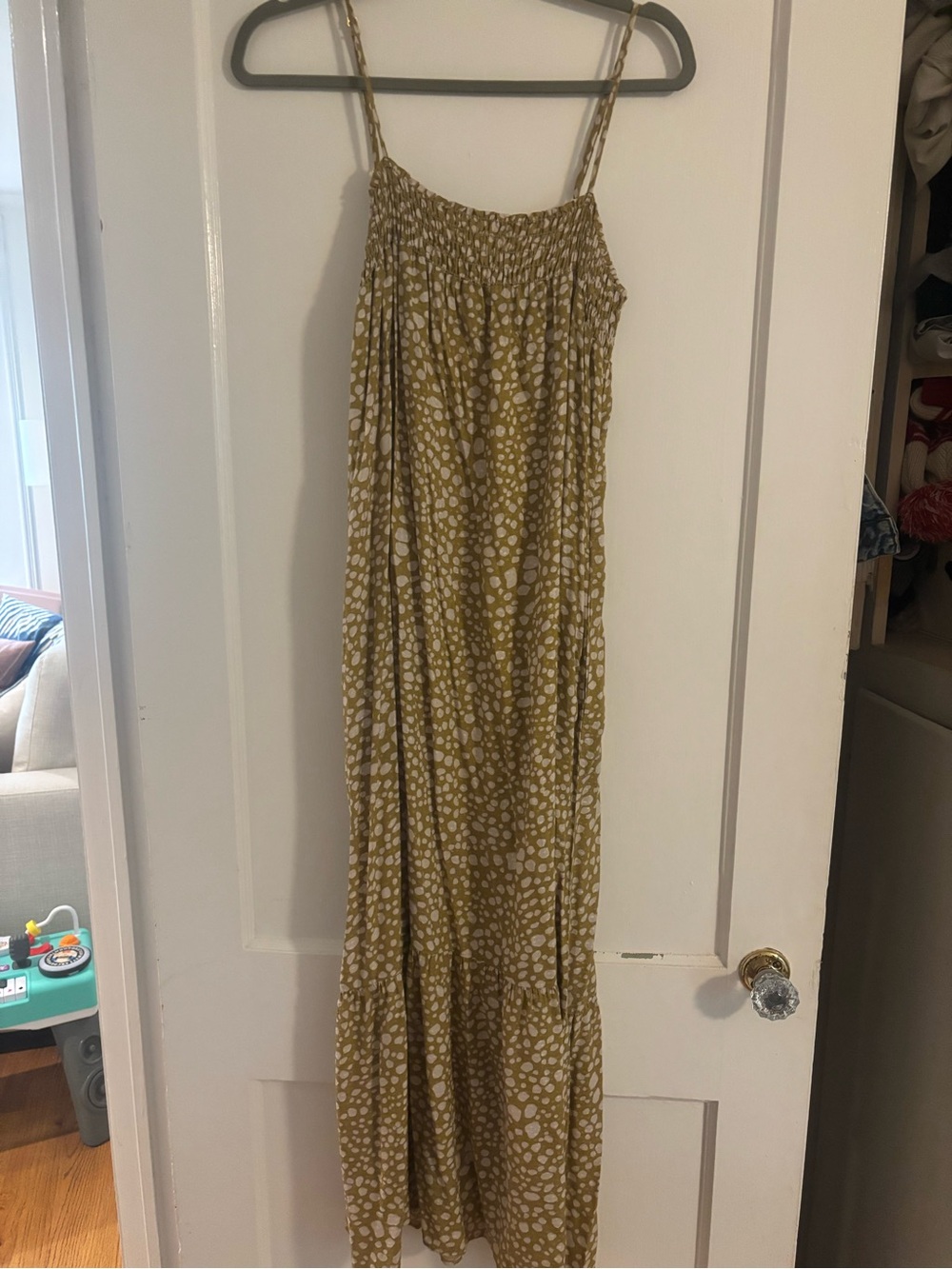 Show Me Your Mumu Tan Polka Dot Maxi Skirt